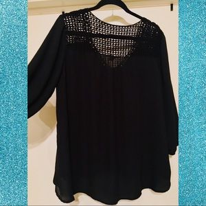 Black Crochet Blouse
